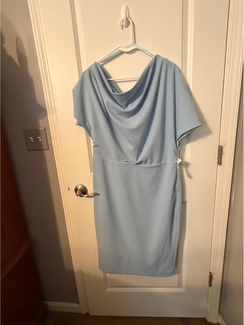 Alexia Admor Halogen Blue Draped Cowl Neck Dress XL